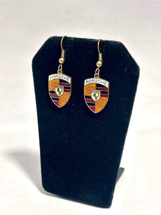 Porsche Design Jewelry - Porsche Drop Earrings - Gold, Red & Black